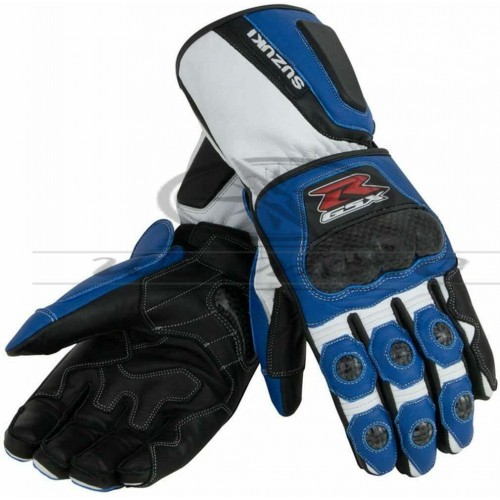 Suzuki GSXR Motorbike Racing Gloves Original Leather Motorcycle Off-Road Gloves